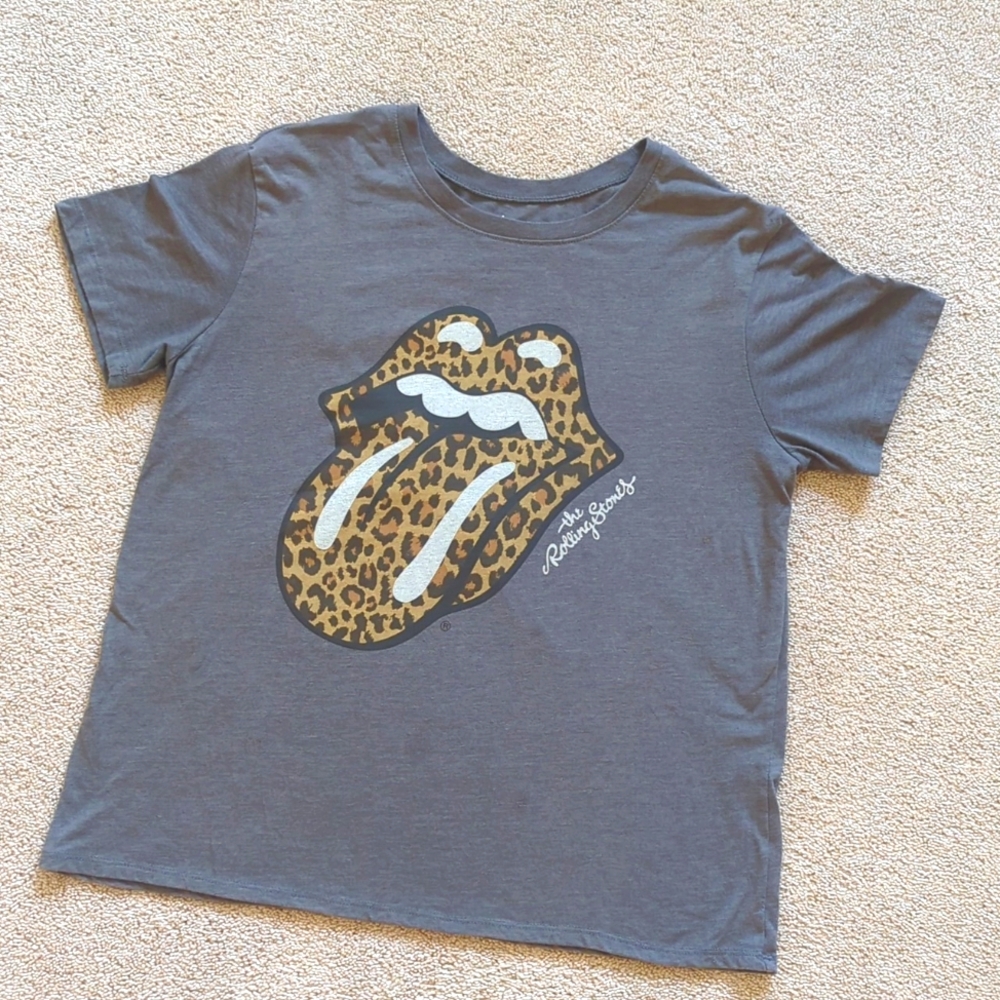 Rolling stones leopard t shirt